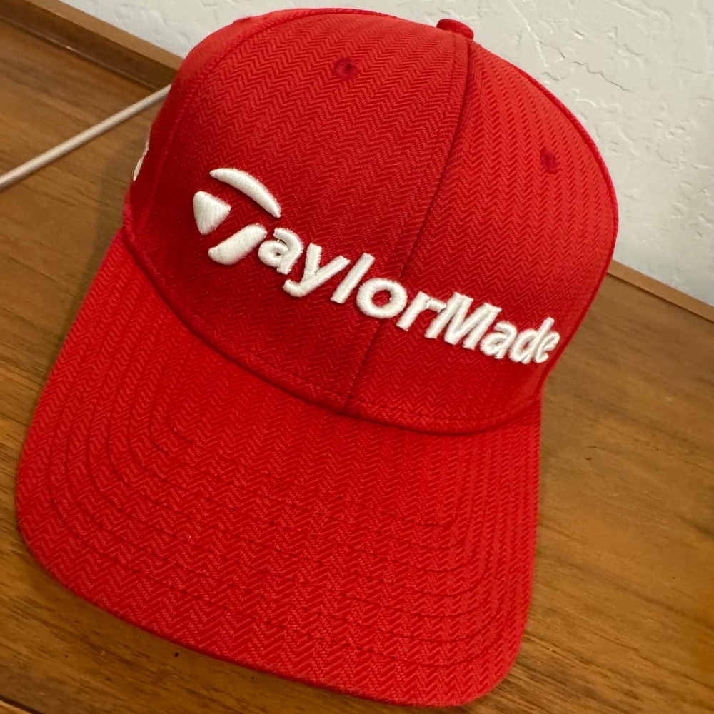 TaylorMade Golf Hat Mens OSFM Red Excellent M1 TP5 Performance Adjustable Cap